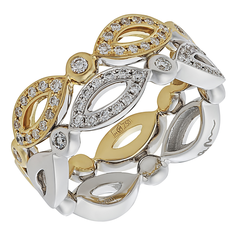 Кольцо, золото, бриллиант, 010612-Ж/Б